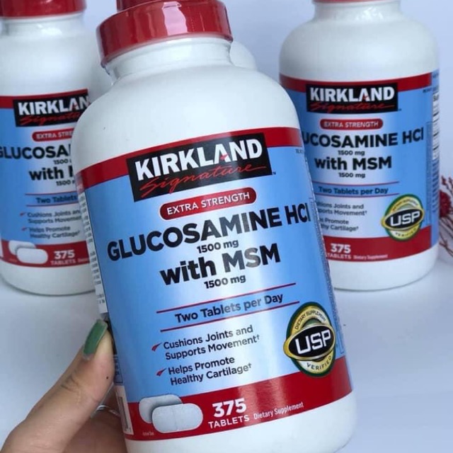 Glucosamine HCL 1500mg Kirkland With MSM 1500mg Hộp 375 Viên