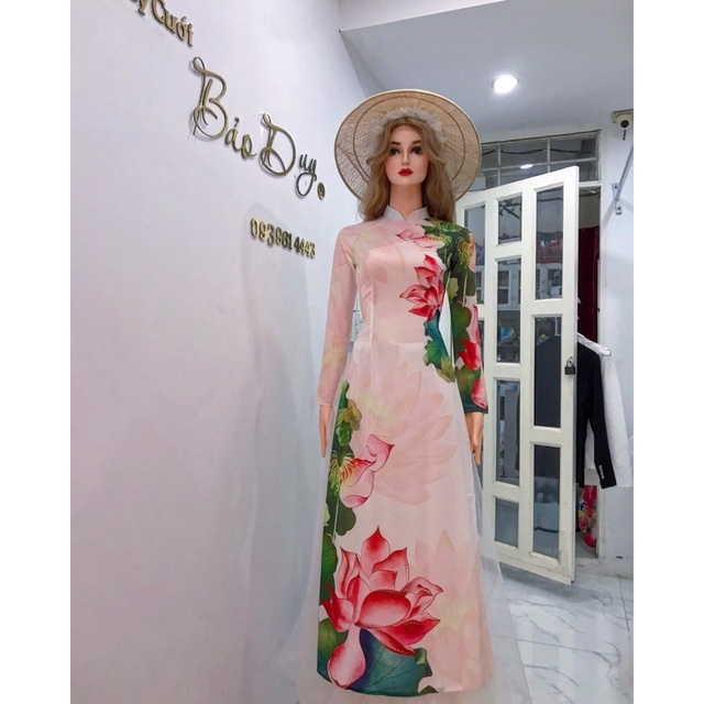 Áo dài sen thiết kế