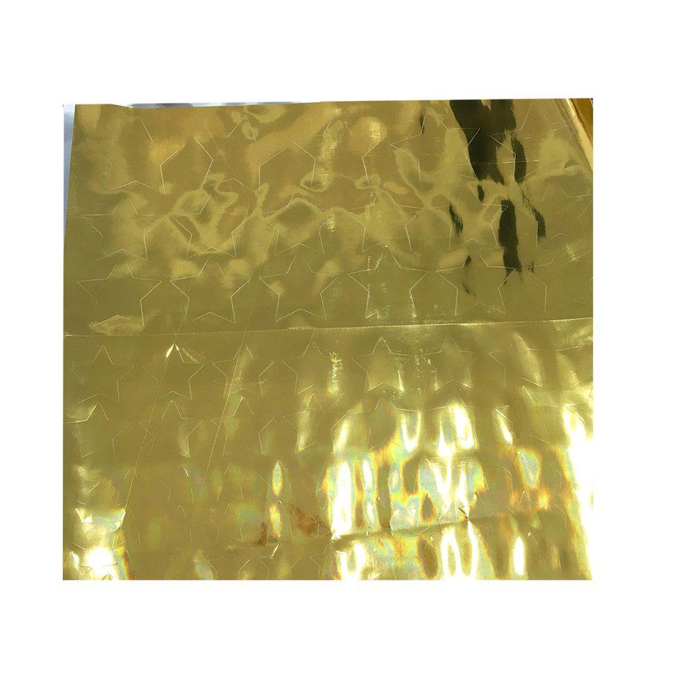 Decal Nhựa Pvc Dán Tường Hình Ngôi Sao Màu Vàng