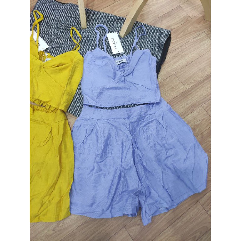 set áo dây xoắn ngực quần short ống rộng ( hình thật) | BigBuy360 - bigbuy360.vn