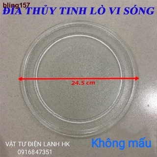 ▩♕⊙bling157đĩa thủy tinh đựng đồ ăn lò vi sóng các cỡ 24.5 - 25.5 - 27 - 28.5 - 31.5 cm lvs