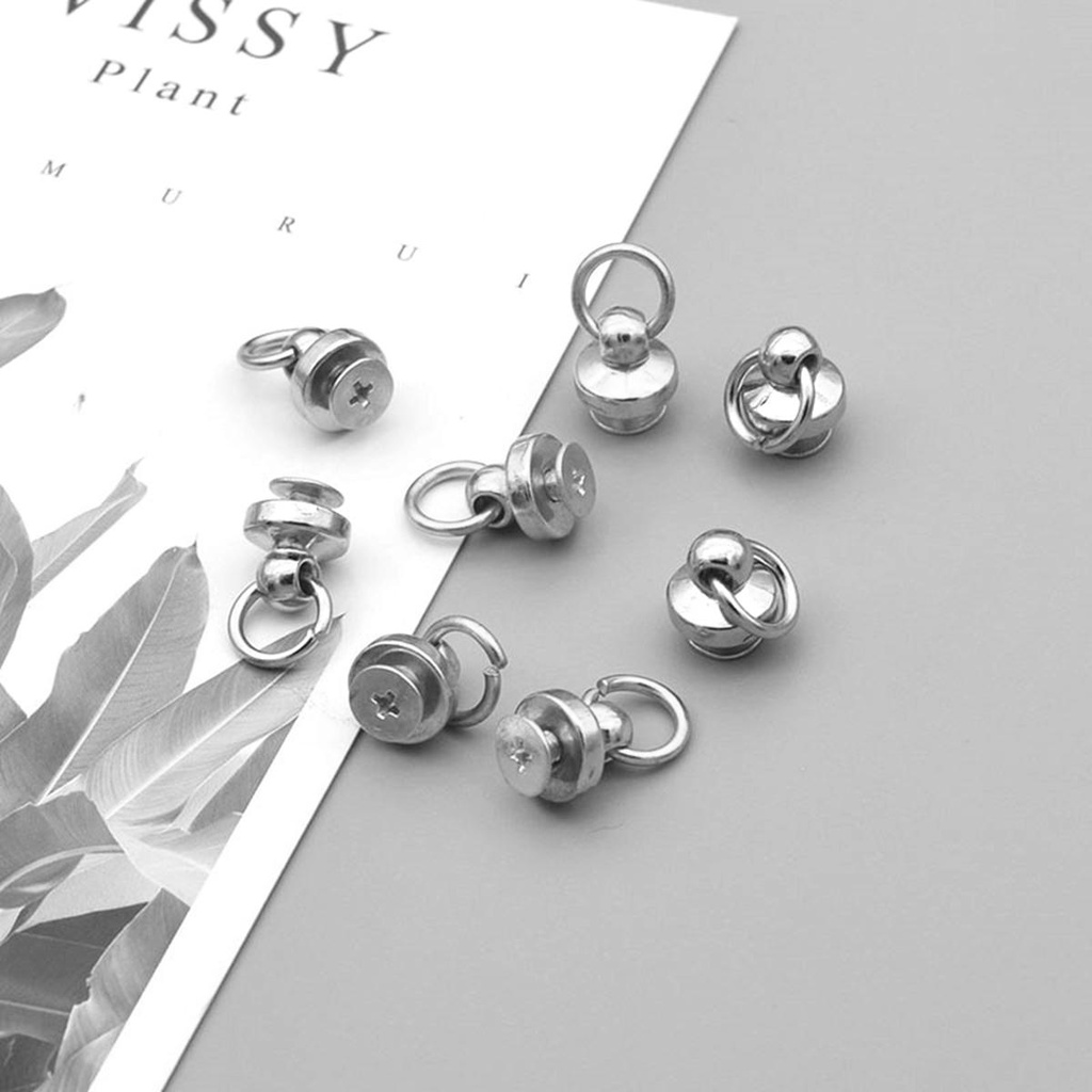 Set 10 Đinh Tán Đầu Tròn Dùng Làm Túi Xách / Điện Thoại DIY