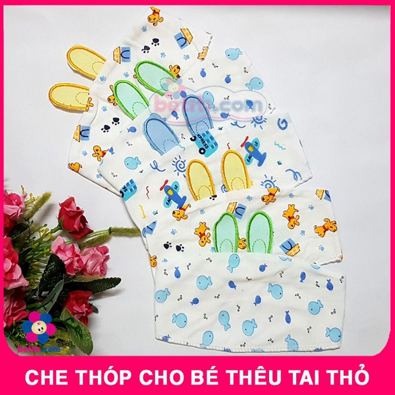 Che thóp tai thỏ cho bé