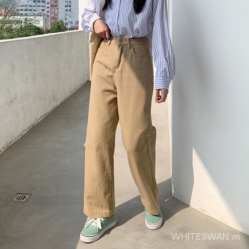 Quần Jeans Nữ Lưng Cao Ống Rộng Thời Trang 2021 | BigBuy360 - bigbuy360.vn
