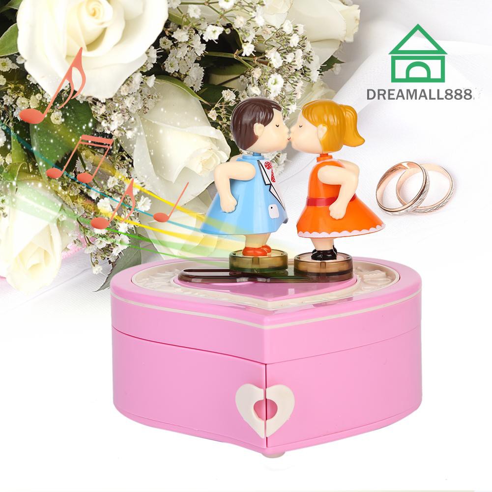 Hộp Nhạc Xoay Được Phong Cách Cổ Điển Dùng Để Trang Trí Tiệc Cưới / Valentine