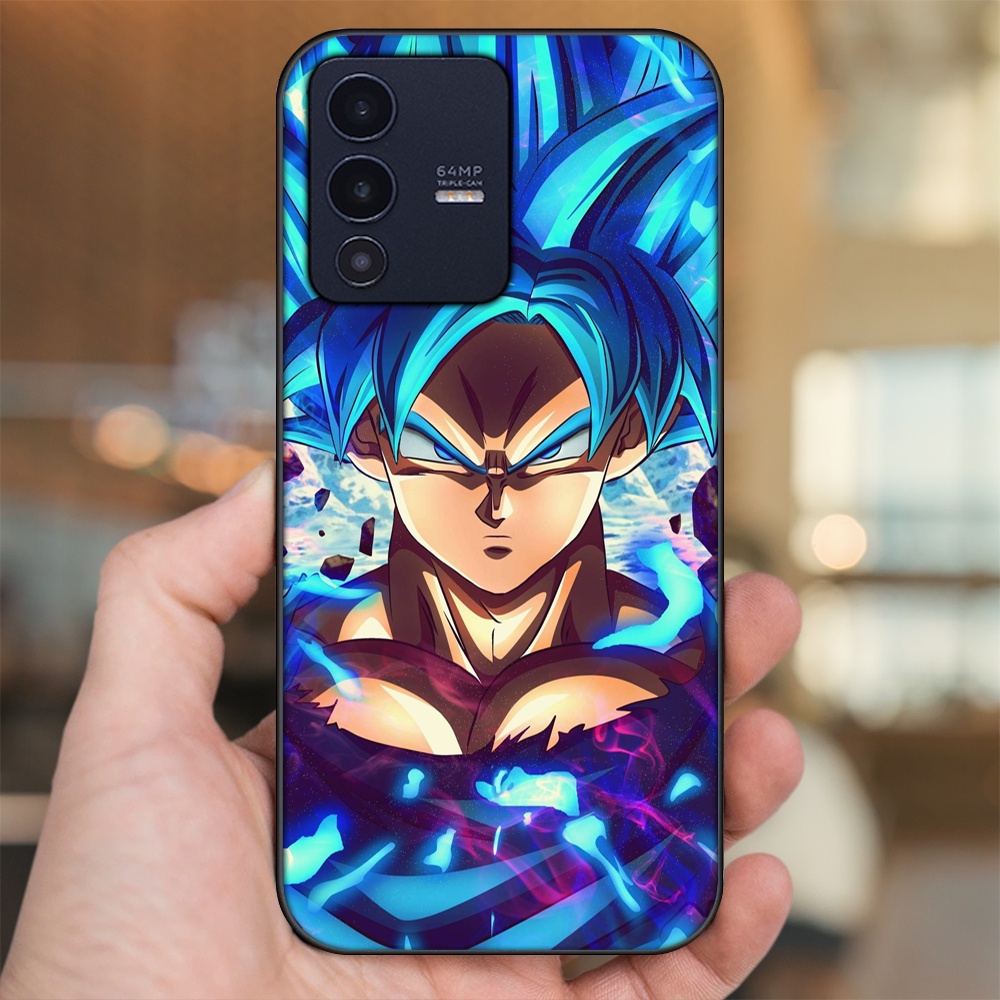 Ốp lưng Vivo V23 5G viền đen in hình Goku Dragon Ball