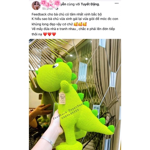 KHỦNG LONG LEN HANDMADE 40cm