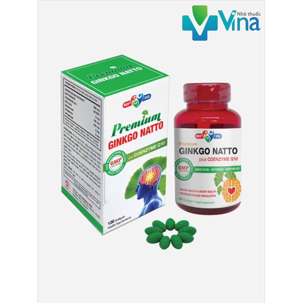 Ginkgo Natto Plus Coenzyme Q10 -Ginkgo Natto Plus Q10 giúp hỗ trợ hoạt huyết, tăng cường lưu thông máu