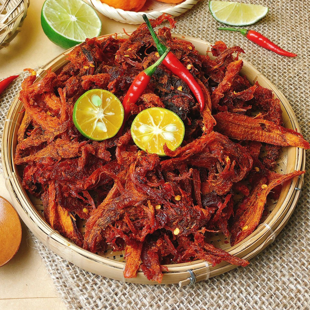 Khô Bò Sợi Cay Hàng Ngon Loại Gói 50g Đồ Ăn Vặt IMIN FOOD