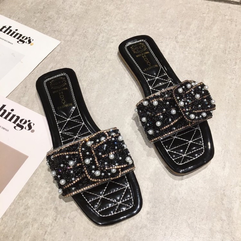 A661 Sẵn lẻ size _ Dép bệt nữ đính đá Anna
