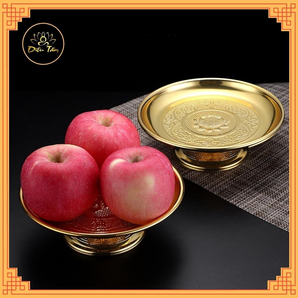 Đĩa thờ cúng bàn thờ, bàn thần tài, ban phật đựng hoa quả, đồ lễ- đĩa thờ