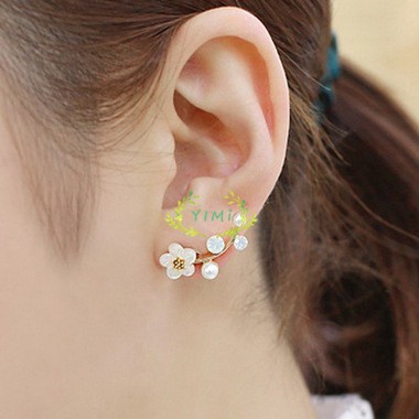 COD Hoa tai xòe nữ thanh lịch Hàn Quốc với pha lê rhinestone❤Yimi❤