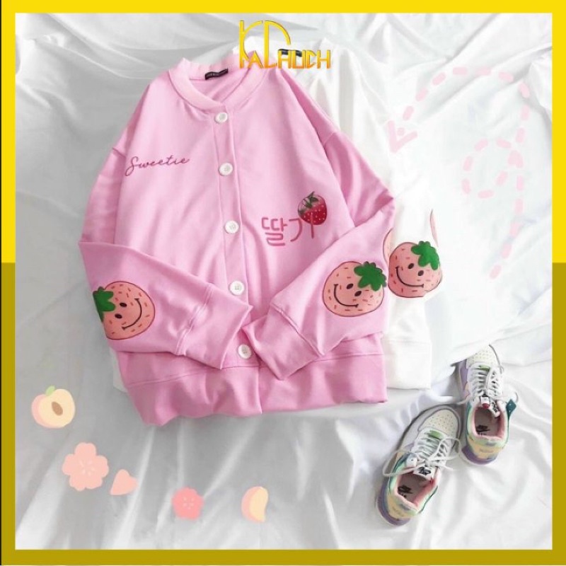Áo khoác Cardigan Dâu mẫu siêu xinh cho các nàng, vải nỉ freesize