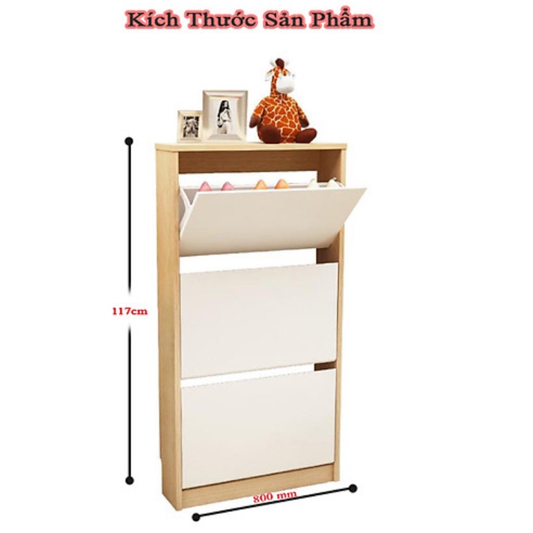 Tủ Giày Thông Minh IGA Cánh Lật Cất Giữ 24 Đôi Giày Gô MDF Phủ Melamin Chống Nước Chống Xước GP20