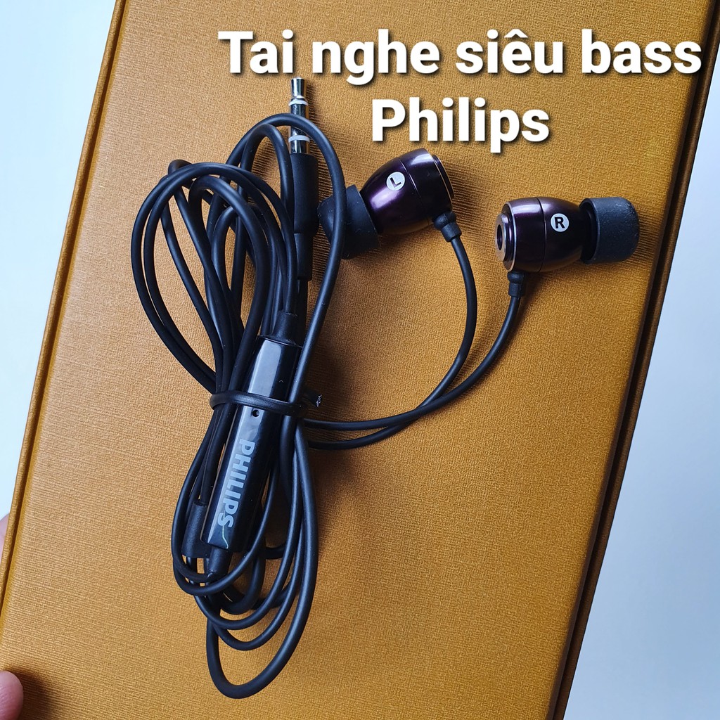 Tai nghe nhét trong tai Philips SHE âm bass siêu khủng hay nhất trong tầm giá 100k