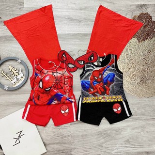 sét bộ siêu nhân người nhện kèm mặt nạ chất liệu vải cotong mềm co dãn 4 chiều.