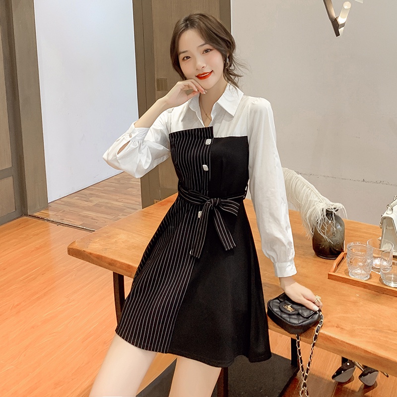 váy sơ mi dáng xòe hàng QC cao cấp (V01)