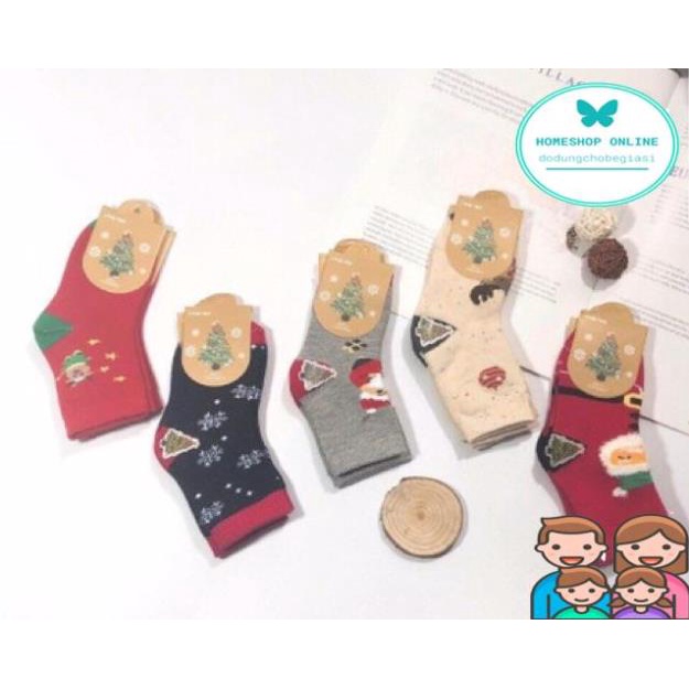 Tất noel cao cổ tất giáng sinh đẹp trai gái từ 1 đến 8 tuổi