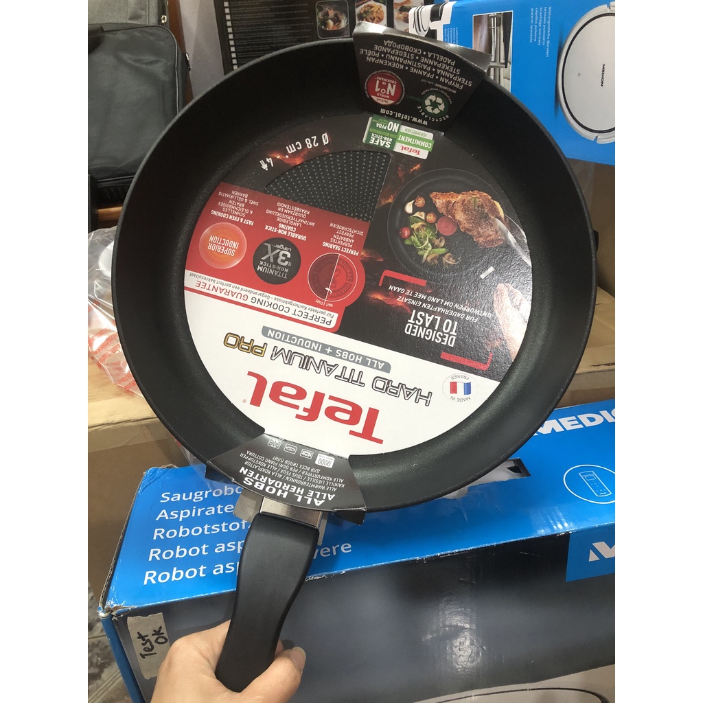 Chảo rán TEFAL HARD TITANIUM PRO Pfanne 20cm - 24cm - 28cm - Hàng Đức Chính Hãng