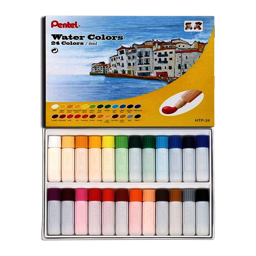 MÀU NƯỚC PENTEL 24 MÀU DẠNG TUÝP