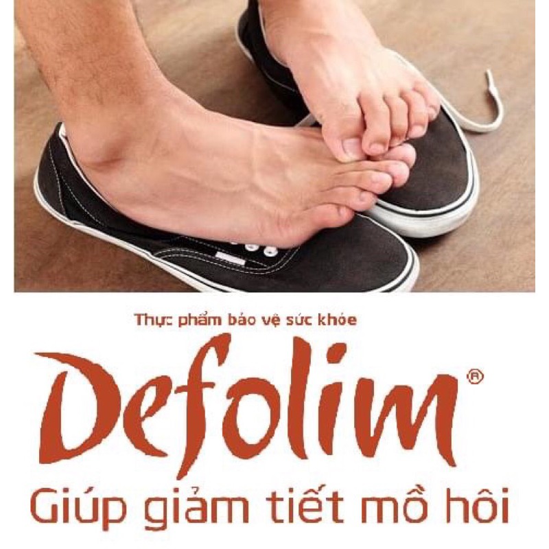 Giảm mồ hôi tay chân từ thảo dược - Defolim - Hộp 30 viên