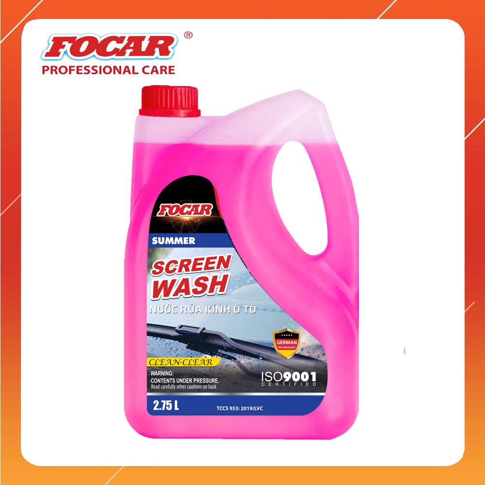 [Giá tốt] NƯỚC RỬA KÍNH Ô TÔ SUMMER-FOCAR Summer Screen Wash 2,75L - Chống bám bụi