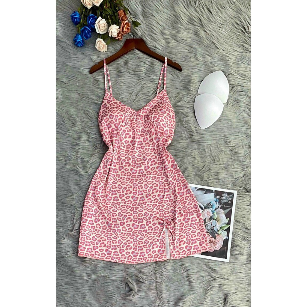 Váy ngủ hai dây lụa latin hoạ tiết siêu ngọt ngào | BigBuy360 - bigbuy360.vn