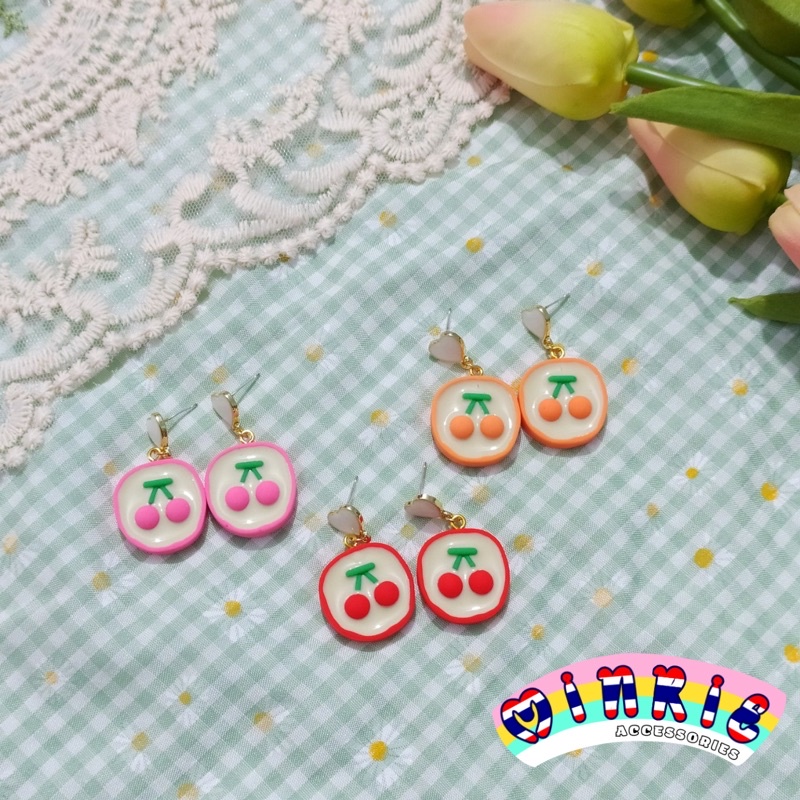 Bông tai nữ chuôi xỏ bạc 925 mẫu mới Chery tròn ngọt ngào đáng yêu Minrie Accessories
