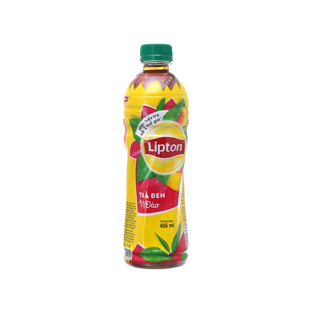 Trà đen Lipton chanh 455ML 6 chai