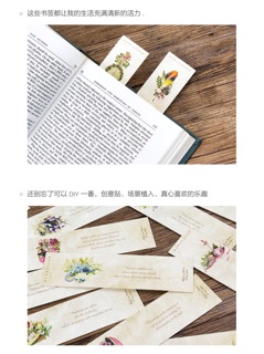 Bookmark "Flower Quote" 30 mẫu