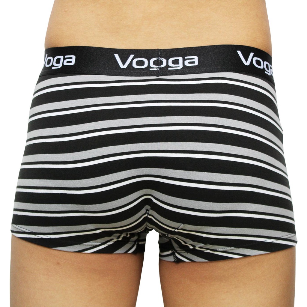 Combo 3 Quần lót nam kiểu boxer briefs ống ngắn Voga sọc thun cotton 100% thoáng mát, sành điệu
