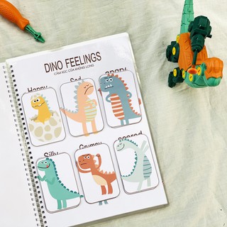 ( Giáo Dục Sớm Montessori ) Busy Book - Học Liệu Bóc Dán Khủng Long