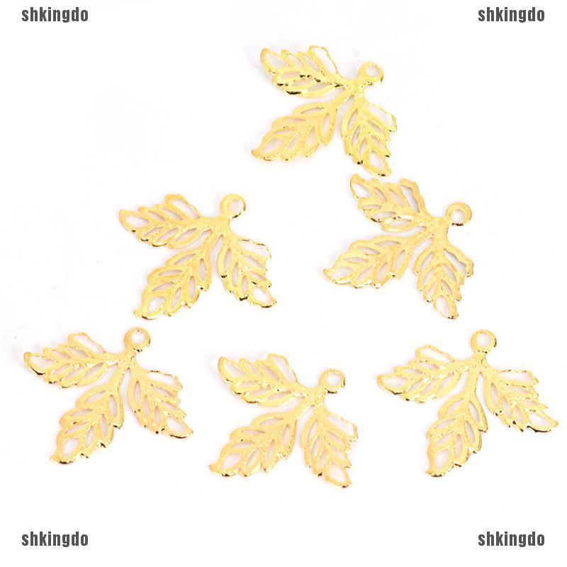 Set 100 phụ kiện hình lá đẹp mắt dùng làm vòng trang sức thủ công