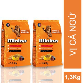 [Mã 11FMCGSALE1 giảm 10% đơn 250K] 2 gói thức mèo minino 1.3kg
