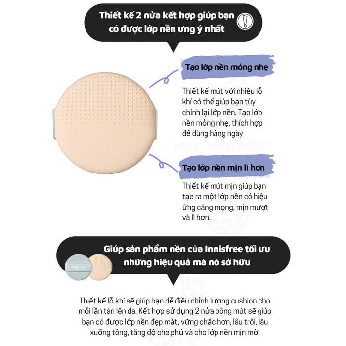 BÔNG MÚT INNISFREE NO-SEBUM POWDER CUSHION PUFF