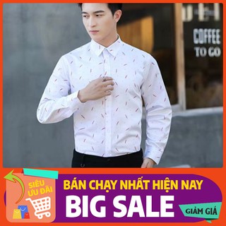 Sale Áo sơ mi 💖 free ship 💖 Áo sơ mi nam dài tay có họa tiết thời trang hàn quốc cao cấp xuất khẩu