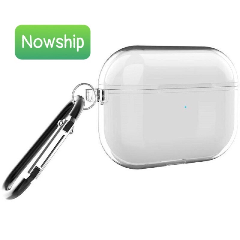 Vỏ Case Silicon Airpod 3 Trong Suốt Có Móc Chống Trầy Xước, Ốp Airpod 3 (JA Shop)