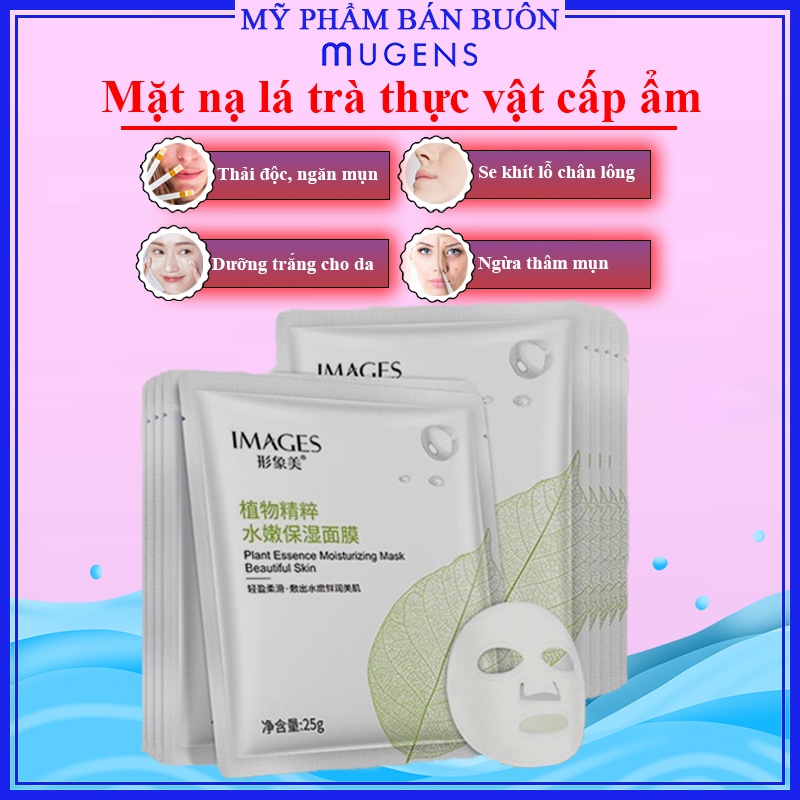 Mặt Nạ Lá Trà Thực Vật Cấp Ẩm Da Khô, Thải Độc, Giảm Mụn Plant Essence IMAGES CS62