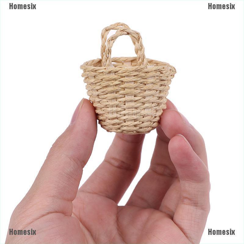 [HoMSI] 1:12 Dollhouse Mini Rattan Hand-woven Vegetable Food Storage Basket Doll Decor SUU