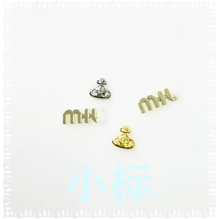 Nhãn Dán Trang Trí Điện Thoại Bằng Hợp Kim Kẽm In Chữ DIY