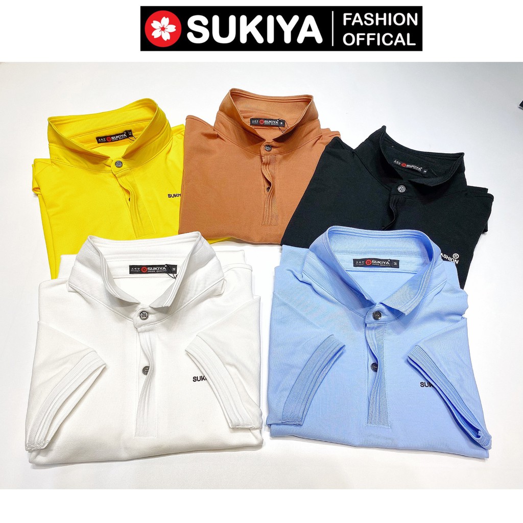 Áo POLO nam cổ bẻ 5 màu mới sang trọng, lịch lãm Sukiya Fashion AT06 | BigBuy360 - bigbuy360.vn