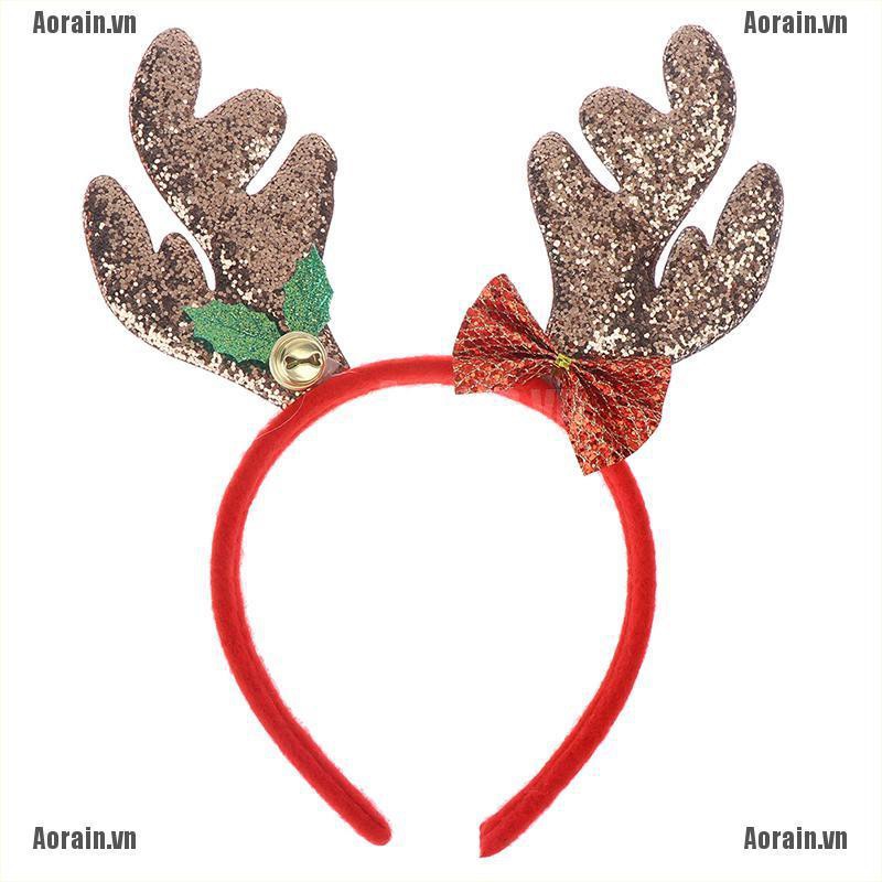 MT Christmas Headbands Fancy Reindeer Antlers Hairband Xmas Kids Party Decor NY