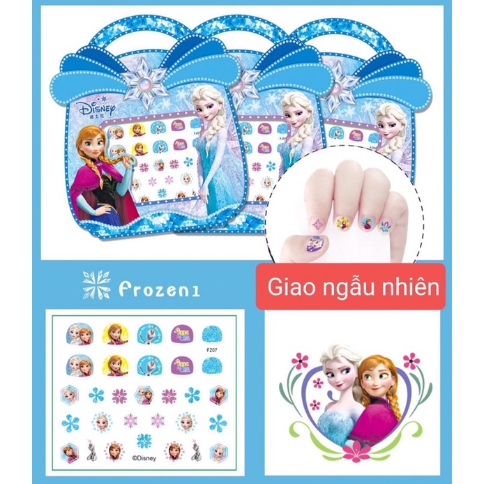 Sét sticker dán móng tay 3D nhiều mẫu mới cho bé