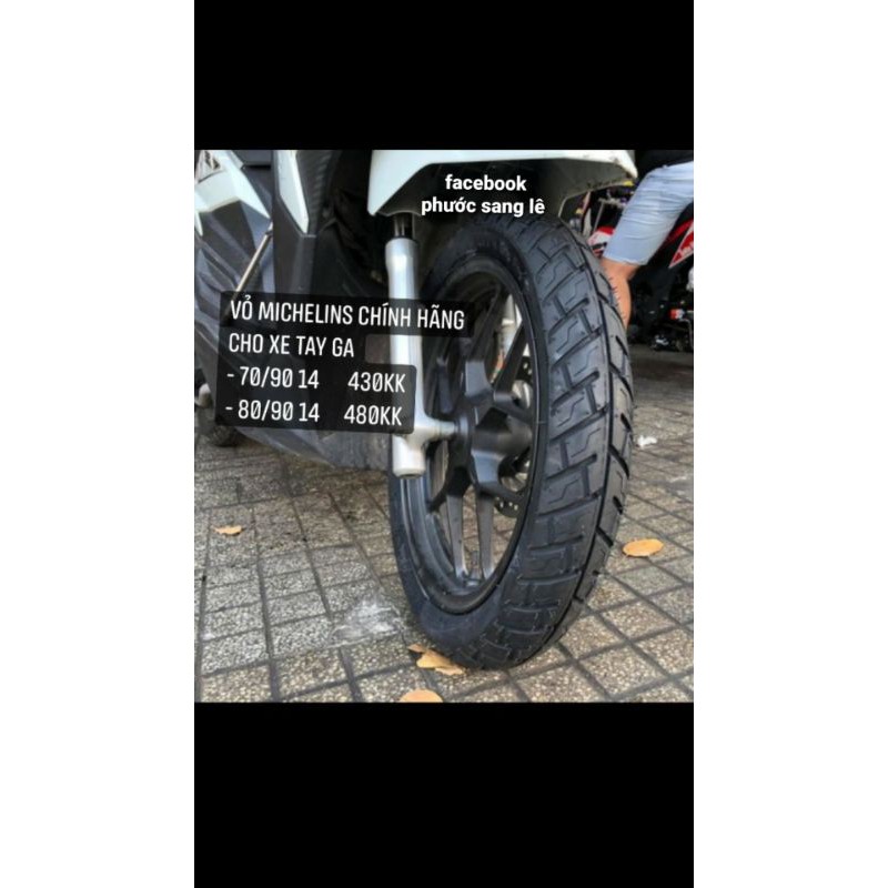 Vỏ Mechelin city grip pro size 14 cho vario. vision. airblade