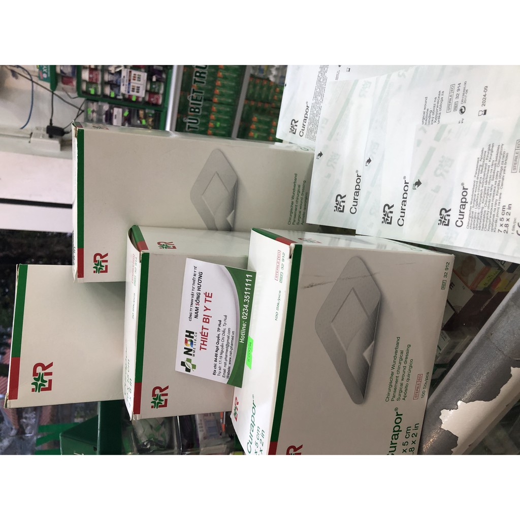❤Băng gạc Miếng dán hút dịch vô trùng sau mổ KHÔNG THẤM NƯỚC băng dán có gạc vô trùng Curapor không thấm nước
