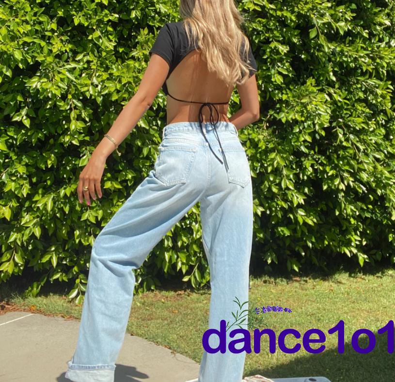 Áo Crop Top Tay Ngắn Màu Trơn Thắt Nơ Sau Lưng 5 Màu Lựa Chọn