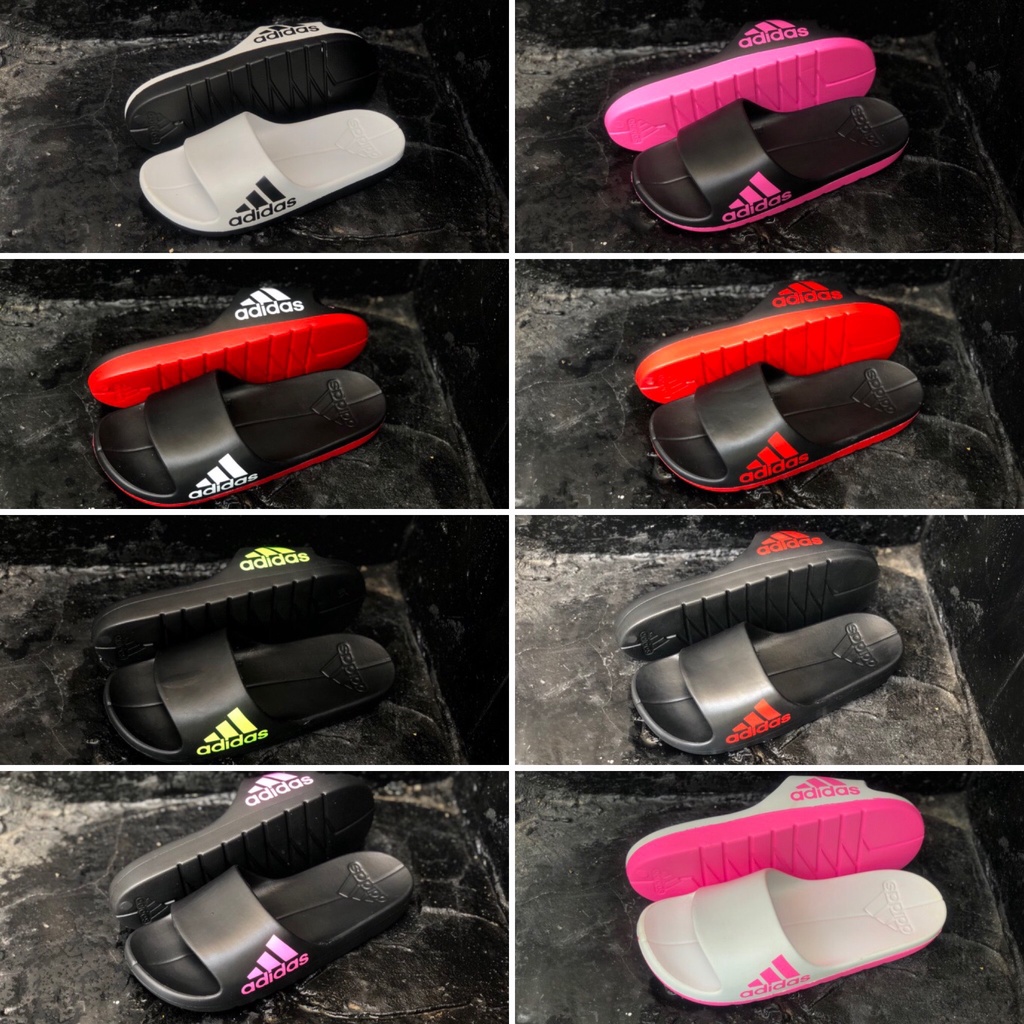 Dép nữ quai ngang adidas đẹp  cao su nguyên khối