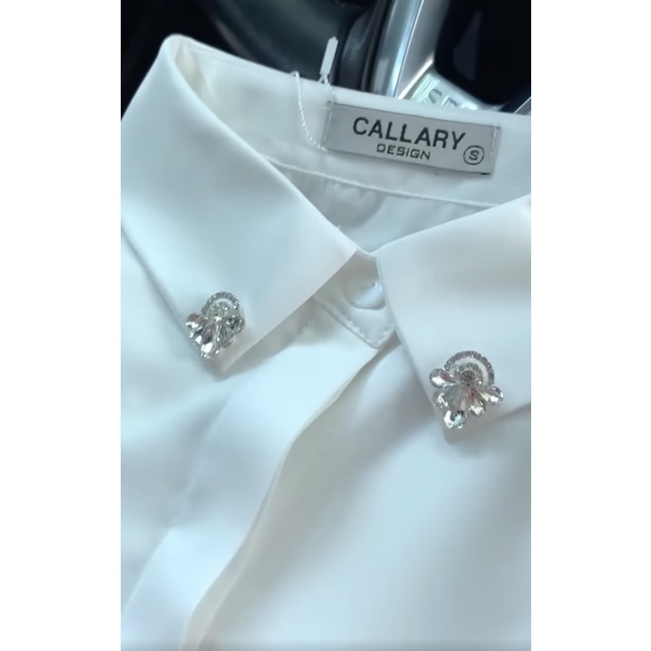 Áo sơ mi tag cài đính đá 2 bên - A137 CALLARY
