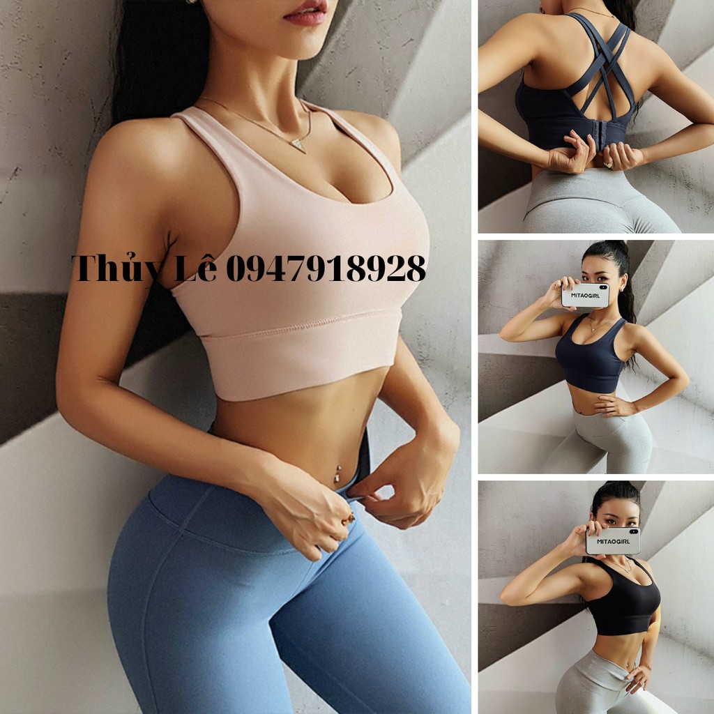 Áo bra tập Gym, yoga đan dây SIÊU SEXY, định hình vòng ngực tốt, móc cài sau tiện dụng, co giãn, thấm hút mồ hôi tốt