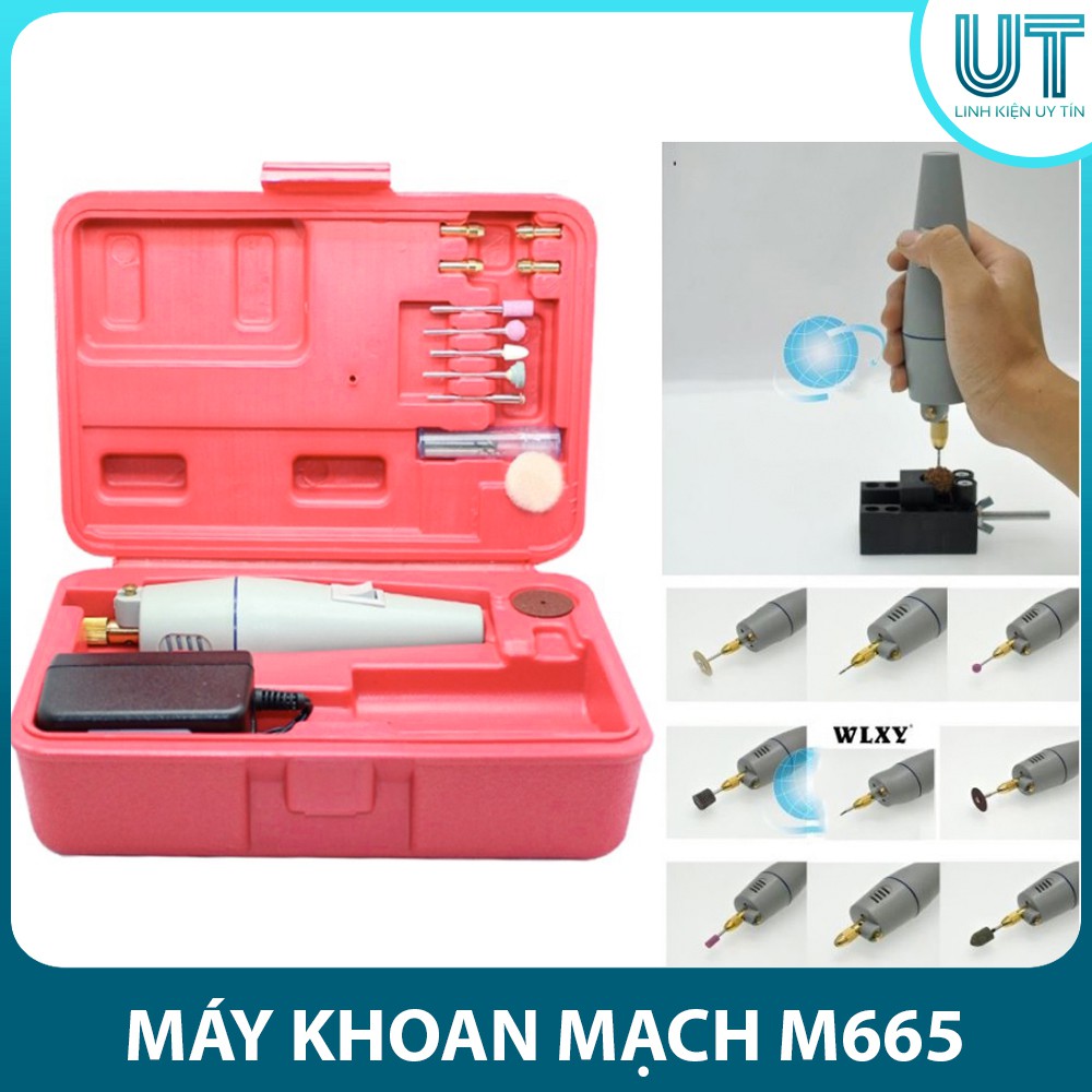 Máy Khoan Mạch M665 - Khoan cầm tay chuyên khoan nhỏ, mài, dũi, cắt, làm chi tiết...